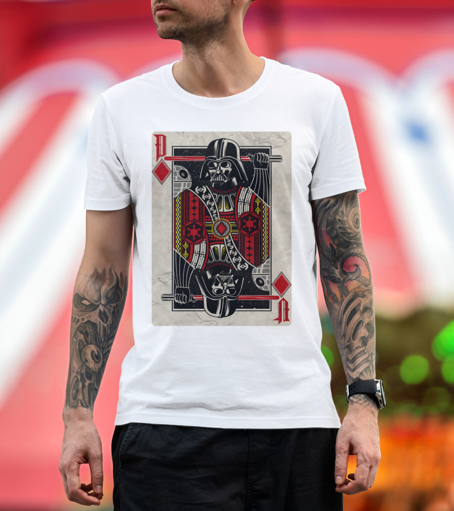Dark Side Playing Card Deck Vader King of Diamonds T-Shirt