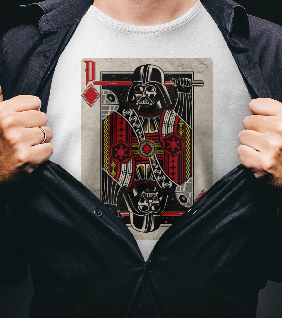 Dark Side Playing Card Deck Vader King Of Diamonds T-Shirt
