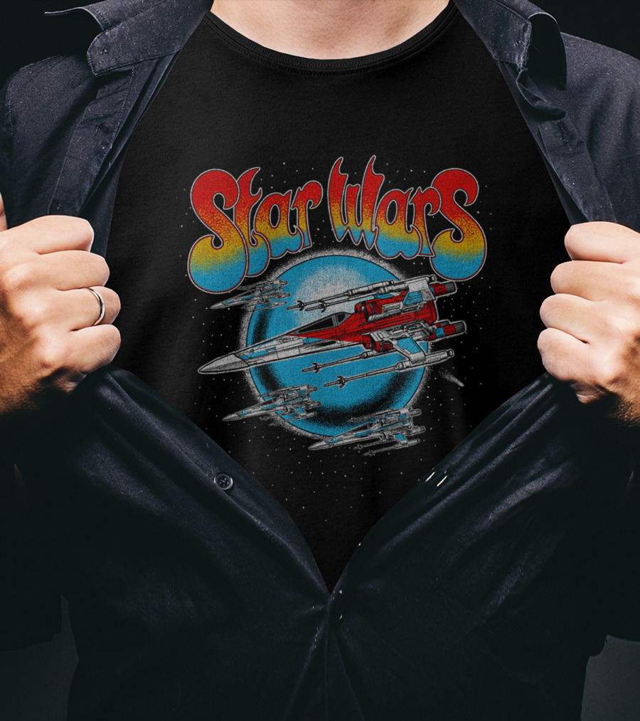 Star Wars Retro X Wing Spaceship Vintage Look T-Shirt
