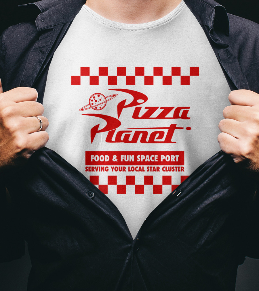 Pizza Planet Disney Pixar Food And Fun Space Port Serving Your Local Star Cluster T-Shirt