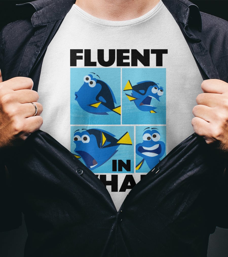 Fluent In Whale Bilingual Dory Ocean Humor T-Shirt