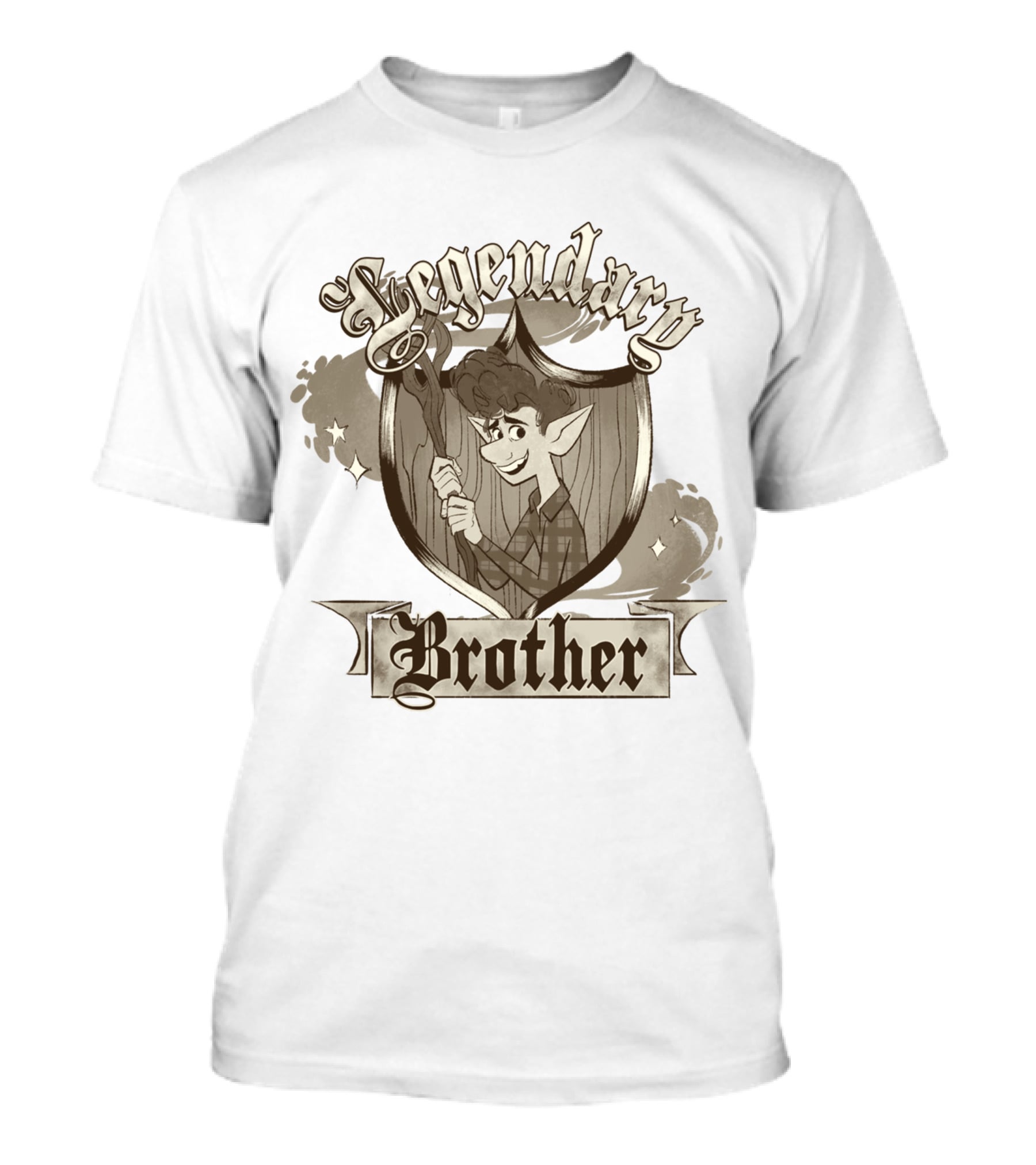Legendary Brother Ian Onward Disney Pixar Fantasy Shield T-Shirt