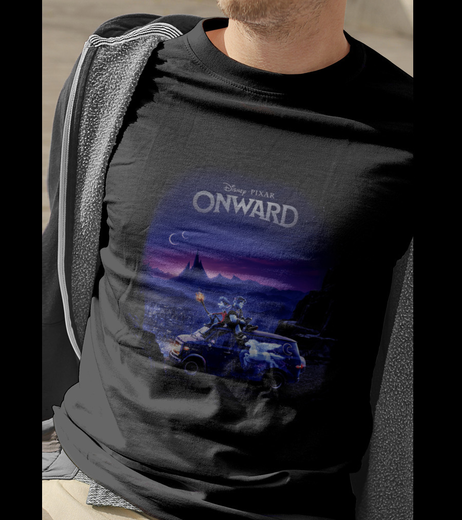 Disney Pixar Onward Ian And Barley Road Trip Scene T-Shirt