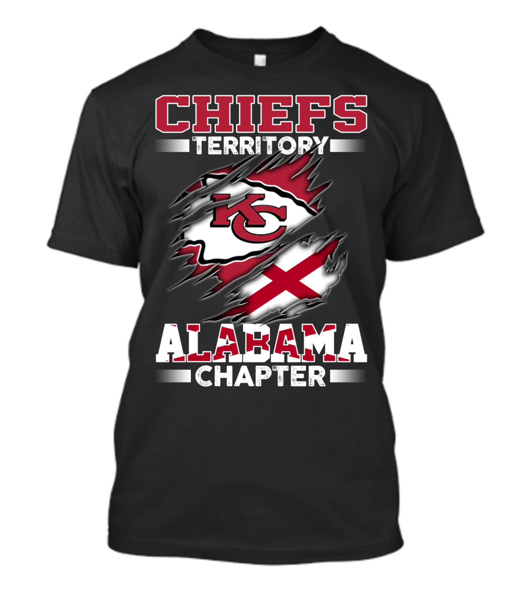 Chiefs Territory Kc Logo Alabama Chapter Fan Group T-Shirt