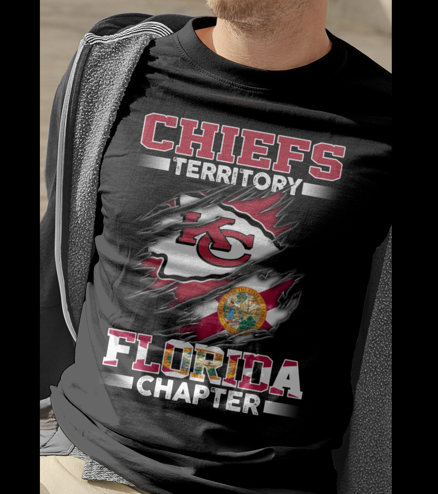 CHIEFS TERRITORY FLORIDA CHAPTER KC Flag Seal T-Shirt