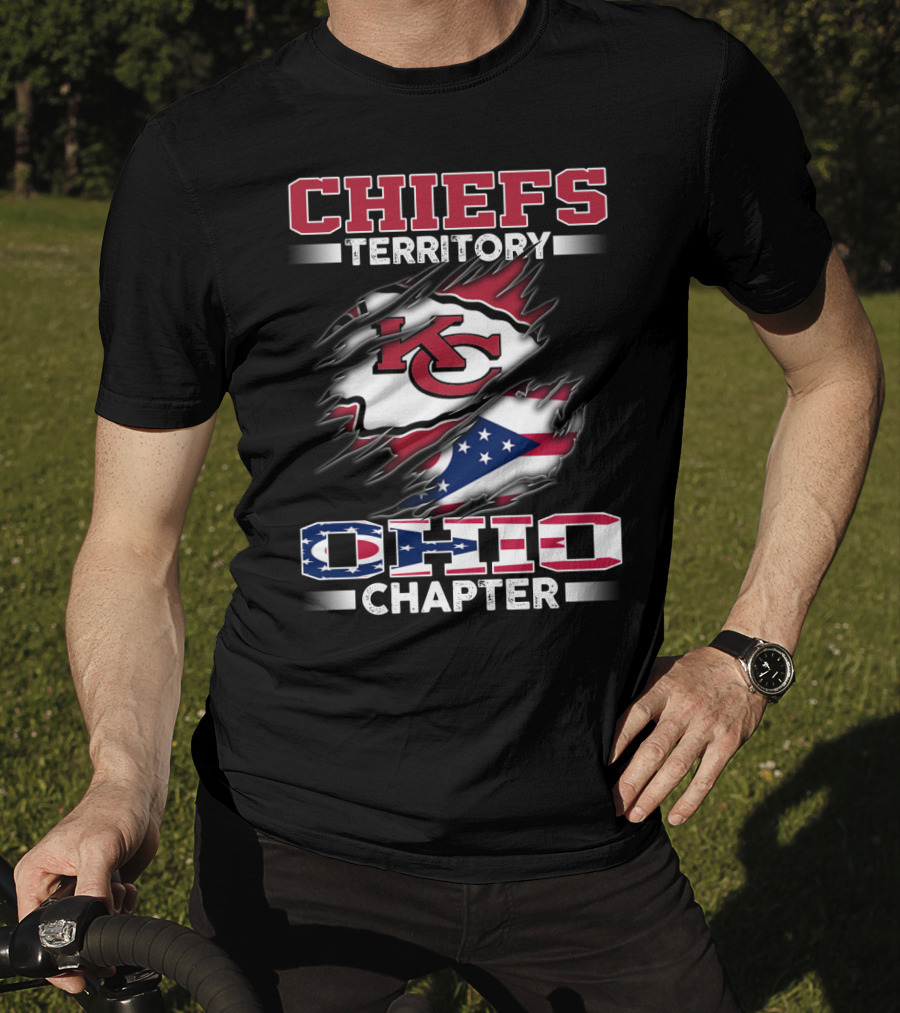 Chiefs Territory Ohio Chapter Kc Logo Flag T-Shirt