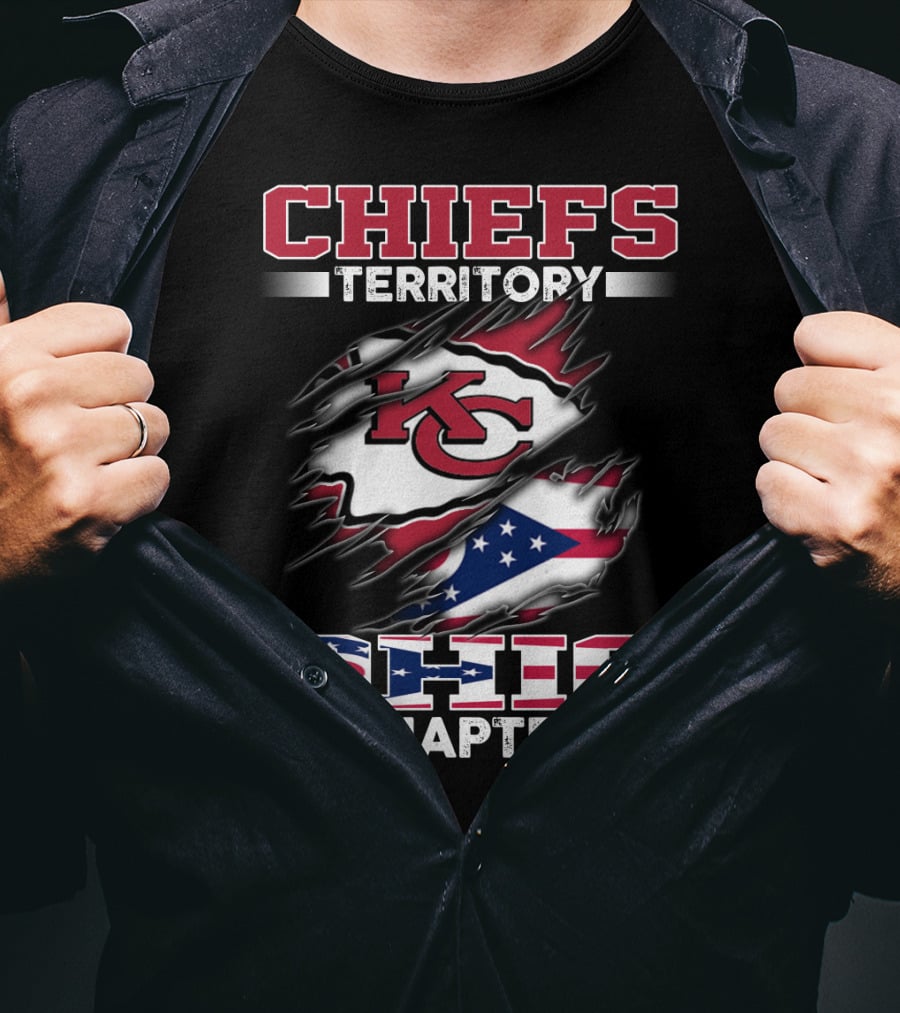 Chiefs Territory Ohio Chapter Kc Logo Flag T-Shirt