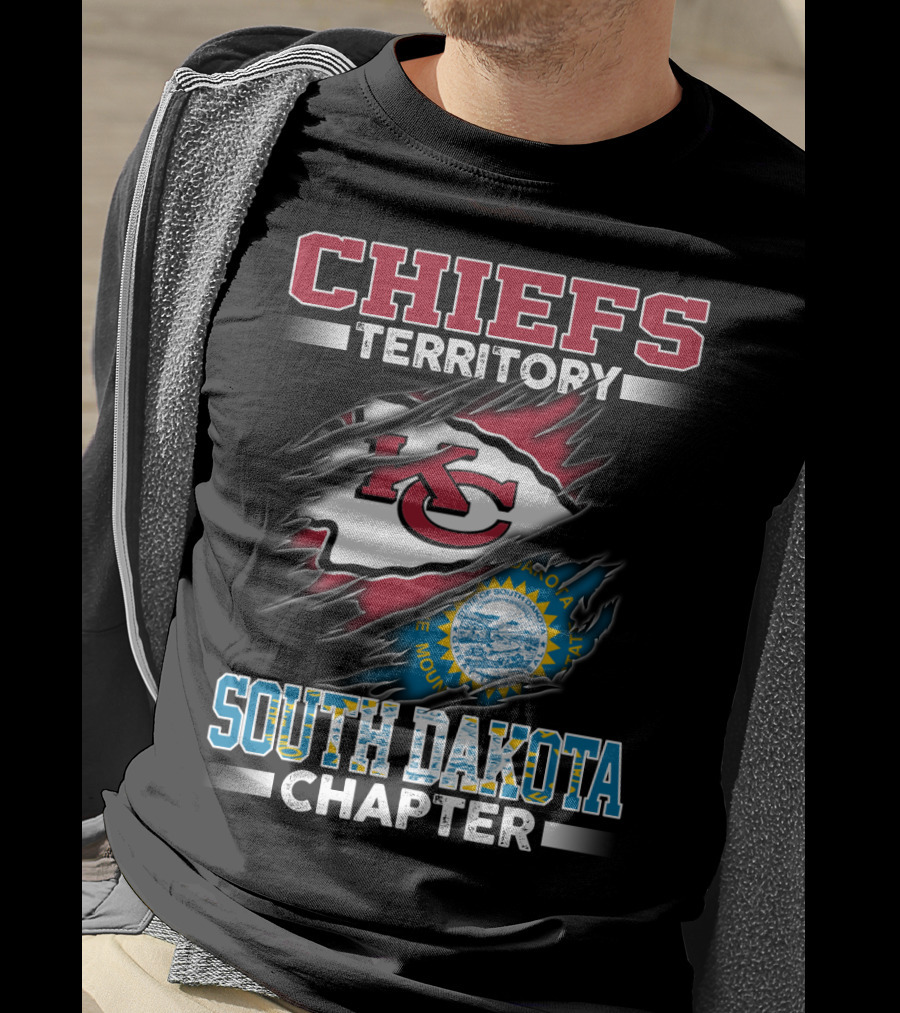 Chiefs Territory South Dakota Chapter Mashup Flag T-Shirt