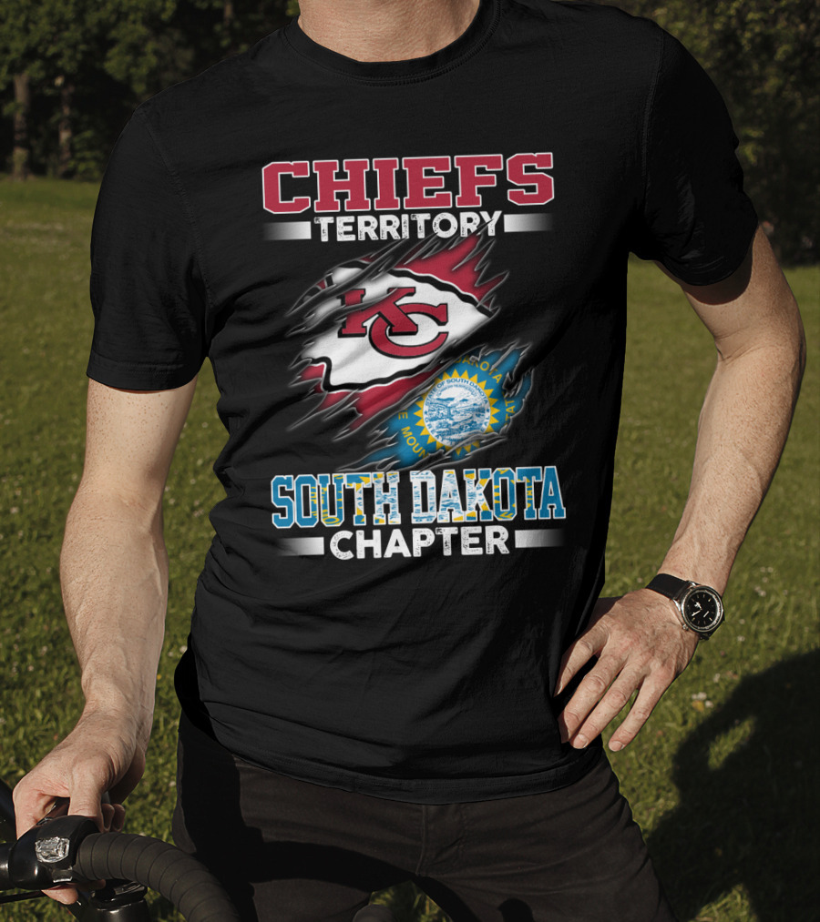Chiefs Territory South Dakota Chapter Mashup Flag T-Shirt