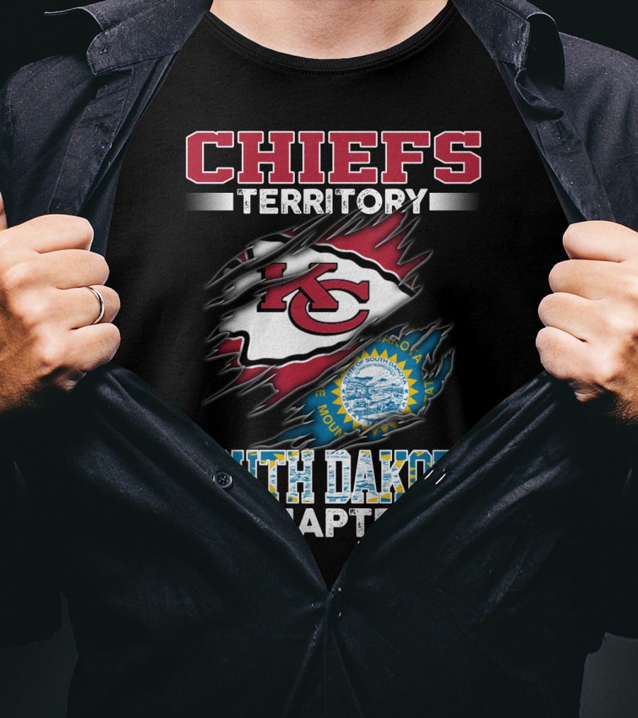 Chiefs Territory South Dakota Chapter Mashup Flag T-Shirt