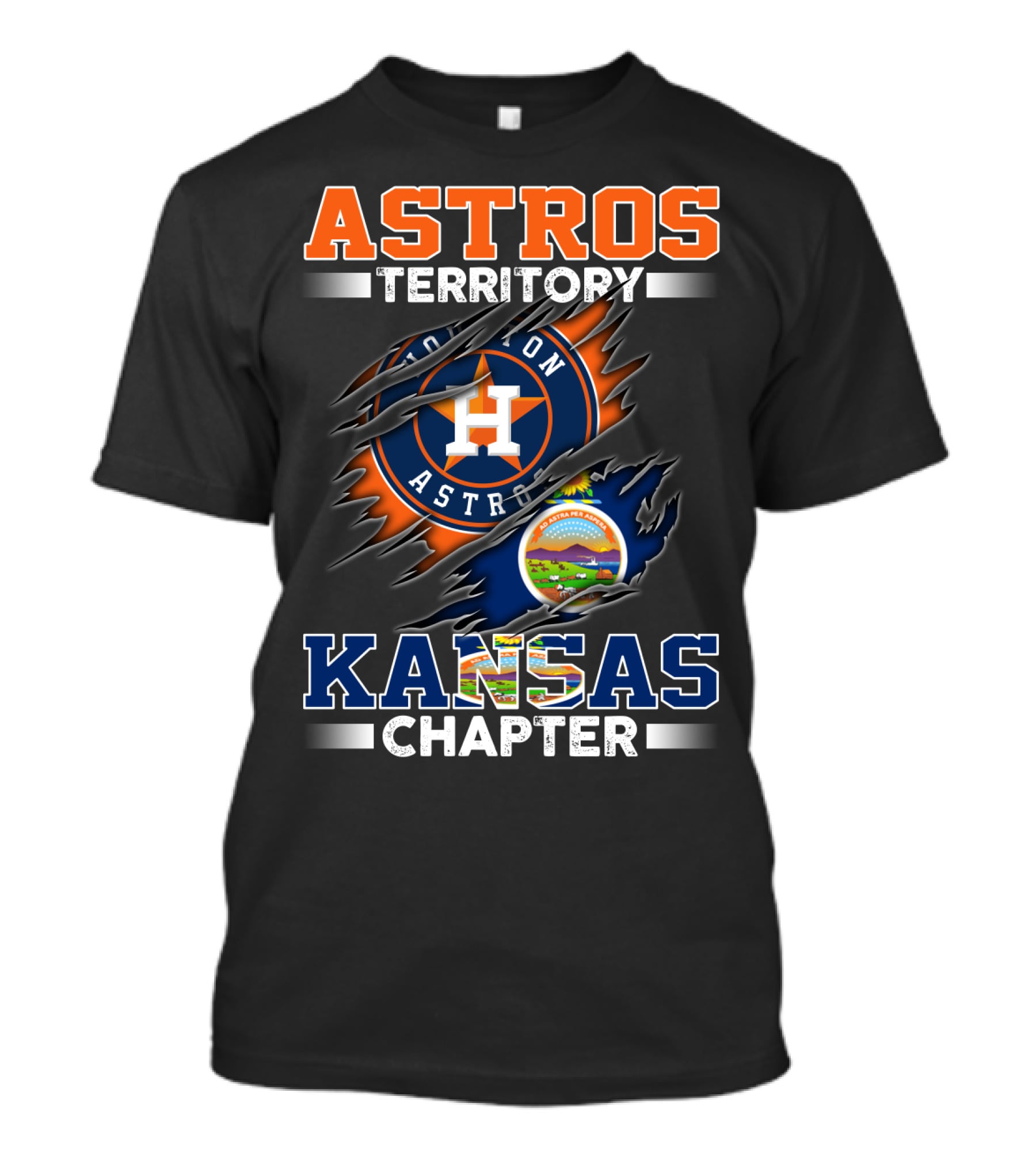 Astros Territory Houston Astros Kansas Chapter T-Shirt