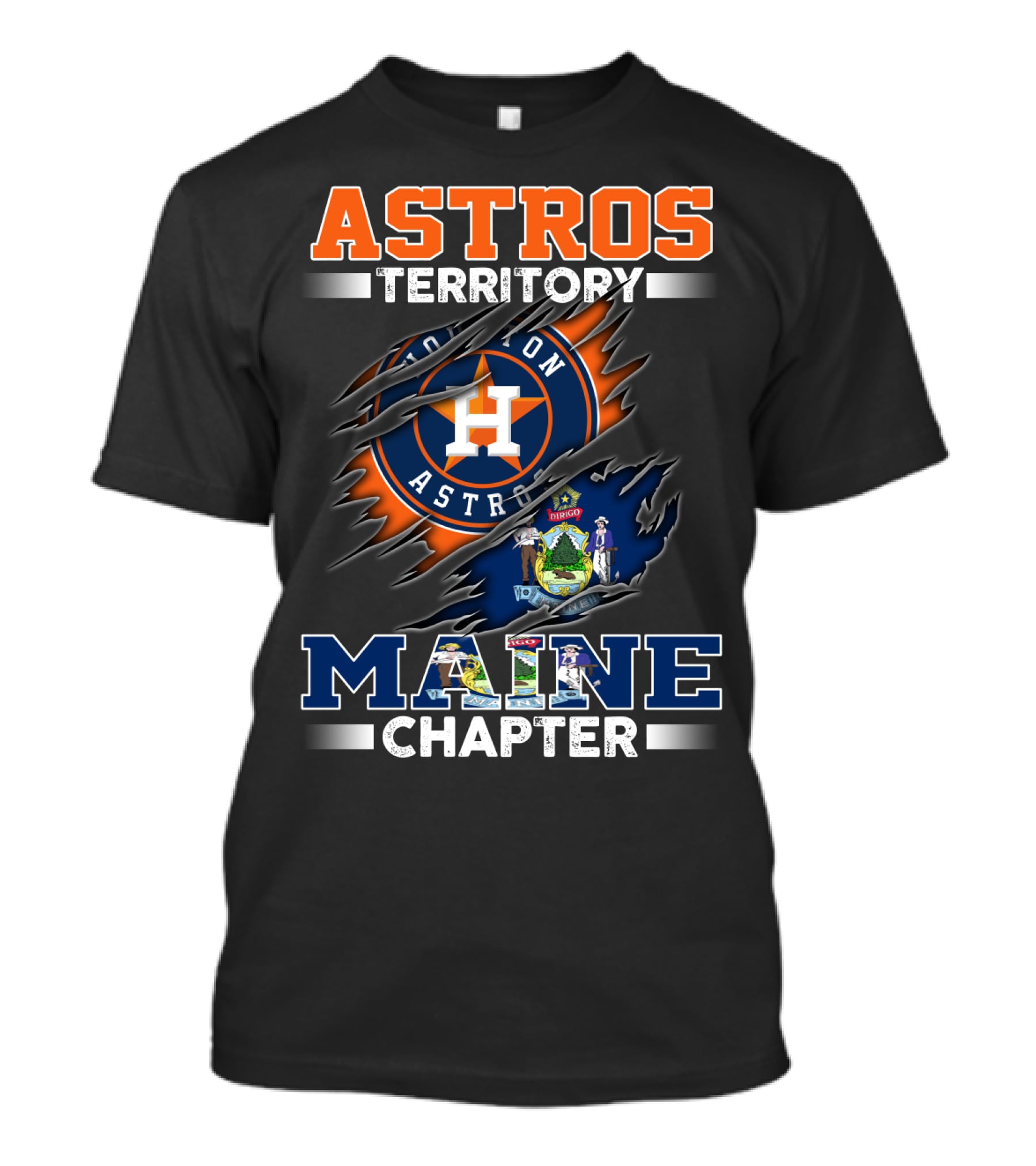 Astros Territory Boston Astros Maine Chapter T-Shirt