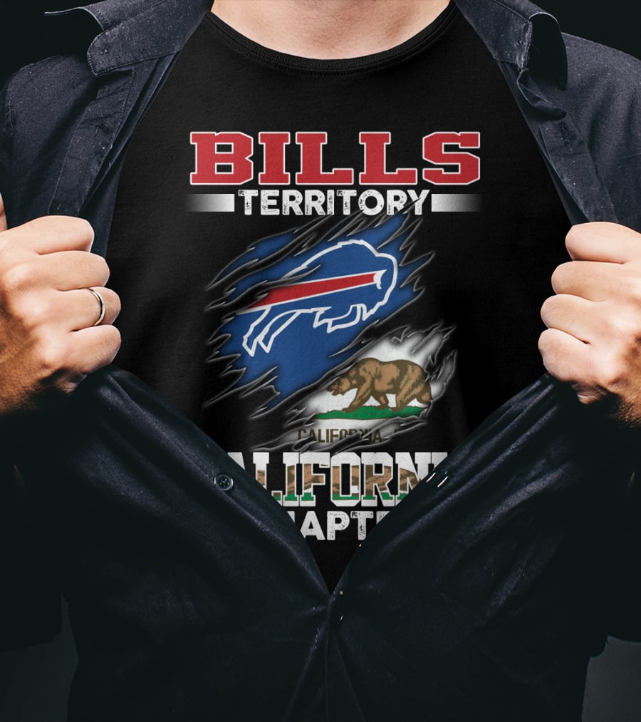 BILLS Territory California Chapter Buffalo Logo Bear Flag T-Shirt