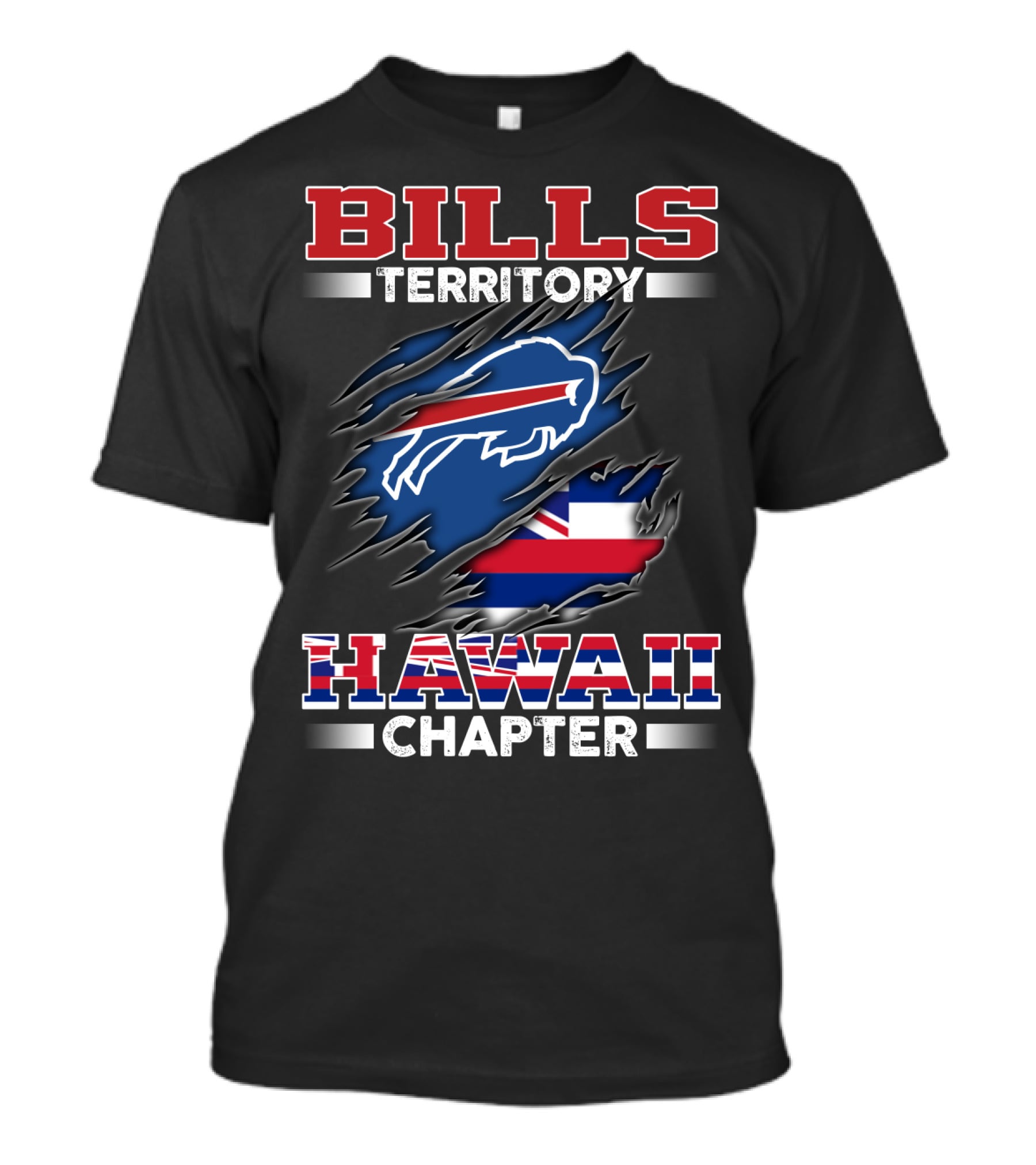 BILLS Territory Hawaii Chapter Buffalo Football Logo Flags T-Shirt