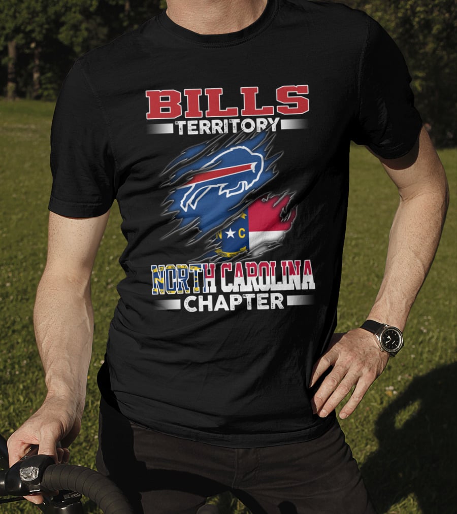 BILLS Territory North Carolina Chapter Buffalo Bills Logo And State Flag T-Shirt