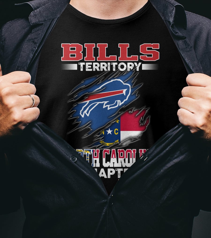 BILLS Territory North Carolina Chapter Buffalo Bills Logo And State Flag T-Shirt