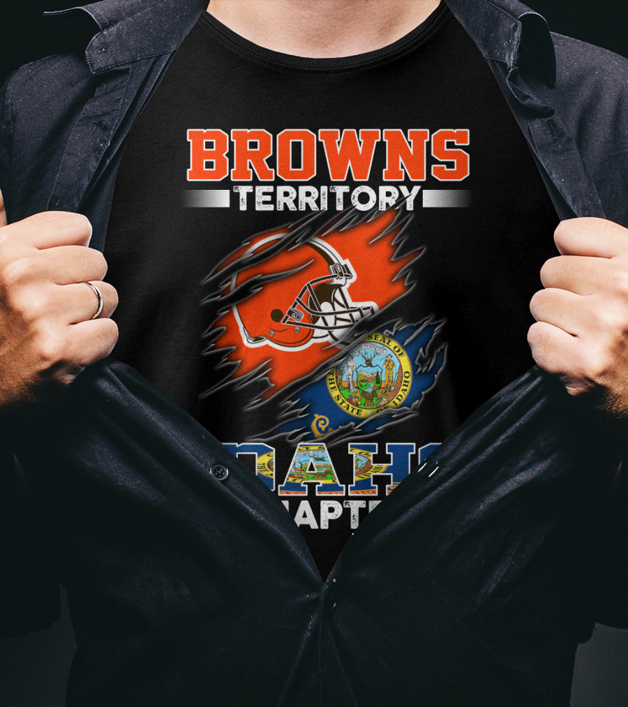 BROWNS Territory Idaho Chapter State Seal Helmet T-Shirt