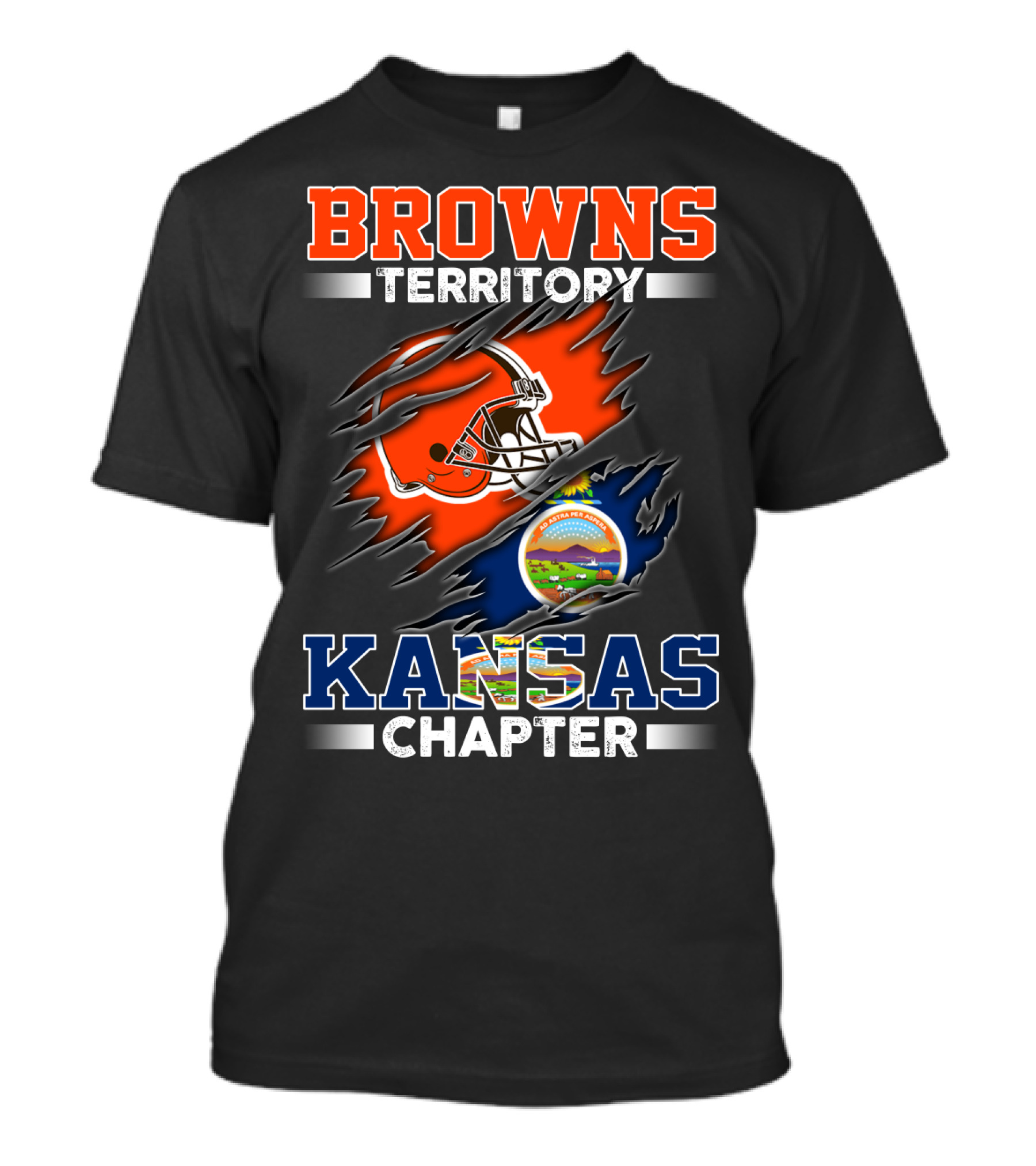 BROWNS Territory Kansas Chapter Helmet T-Shirt