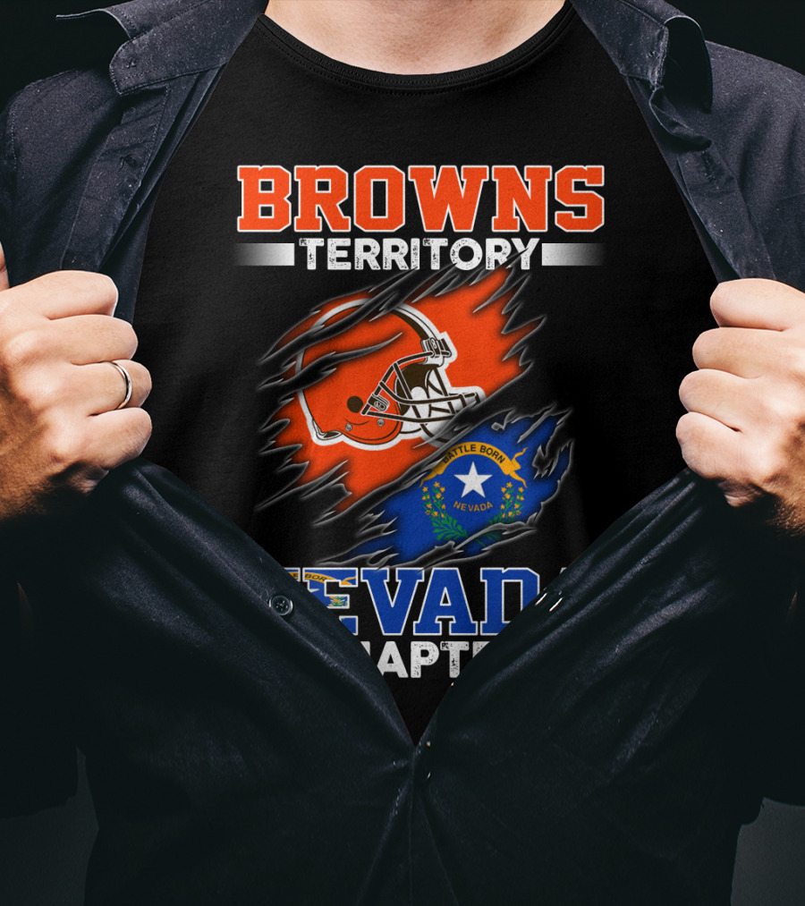 Browns Territory Nevada Chapter Battle Born Nevada T-Shirt
