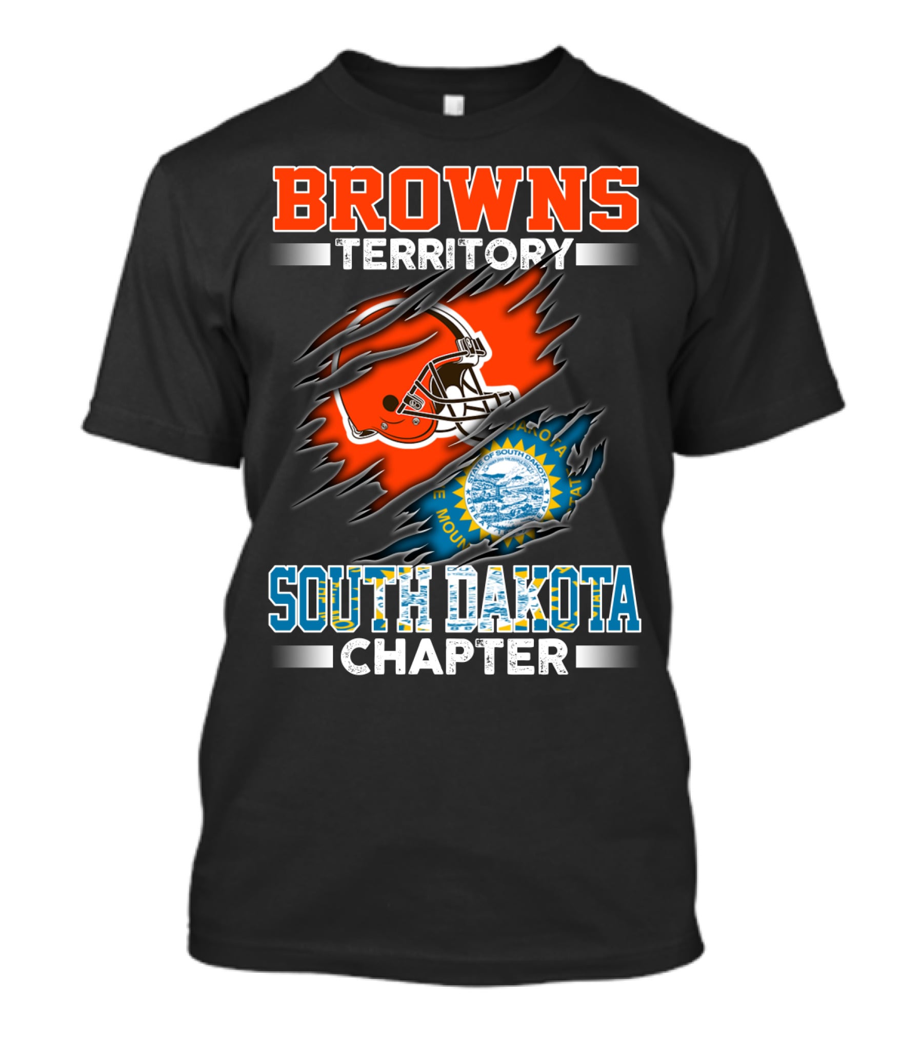 BROWNS Territory South Dakota Chapter Football Helmet T-Shirt
