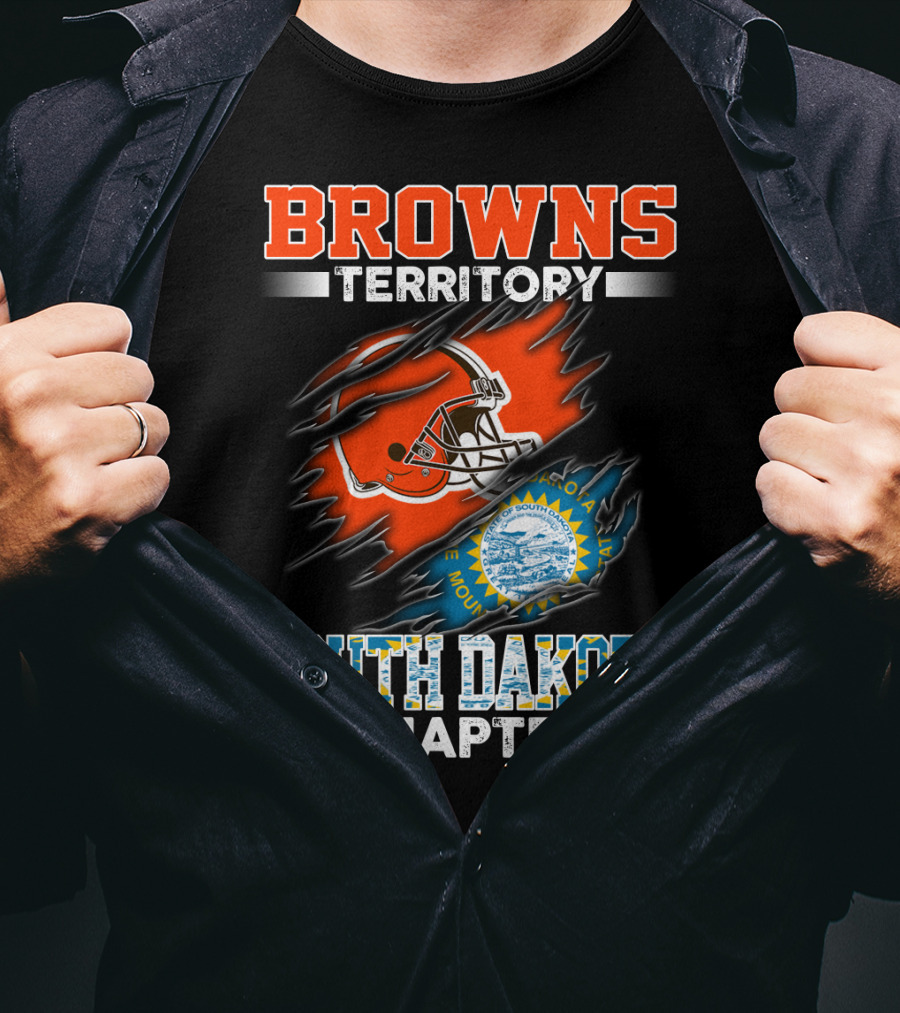 BROWNS Territory South Dakota Chapter Football Helmet T-Shirt