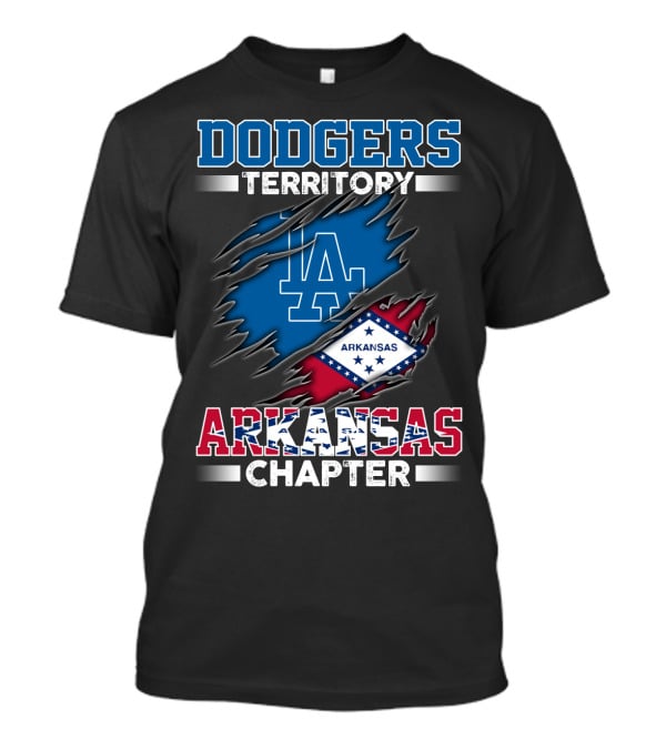 Dodgers Territory Arkansas Chapter LA Arkansas Flag T-Shirt