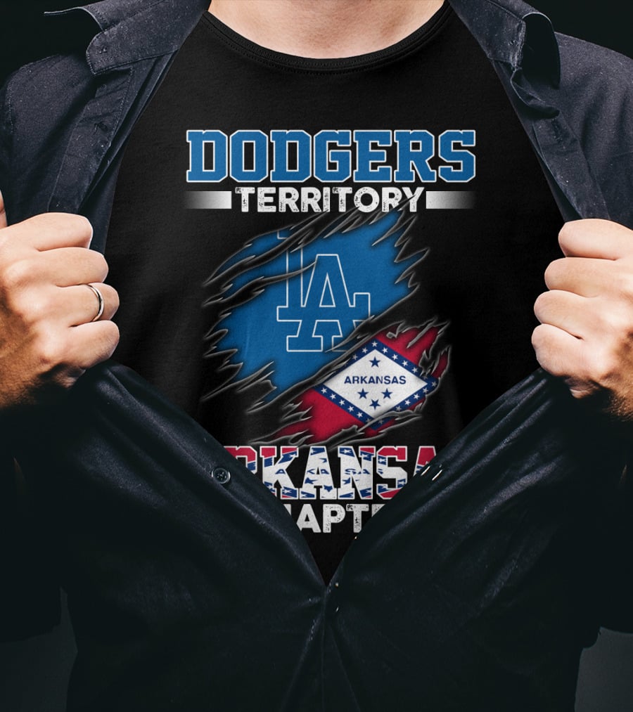 Dodgers Territory Arkansas Chapter LA Arkansas Flag T-Shirt