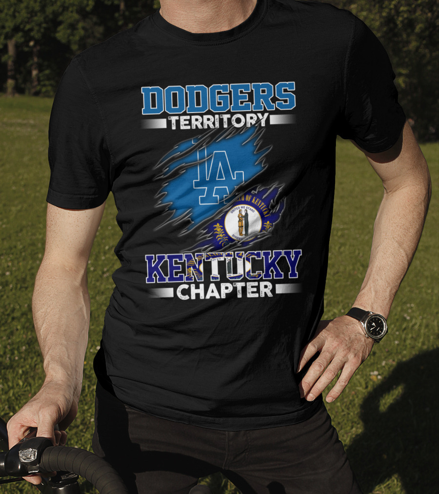 Dodgers Territory Kentucky Chapter LA Kentucky Flag T-Shirt