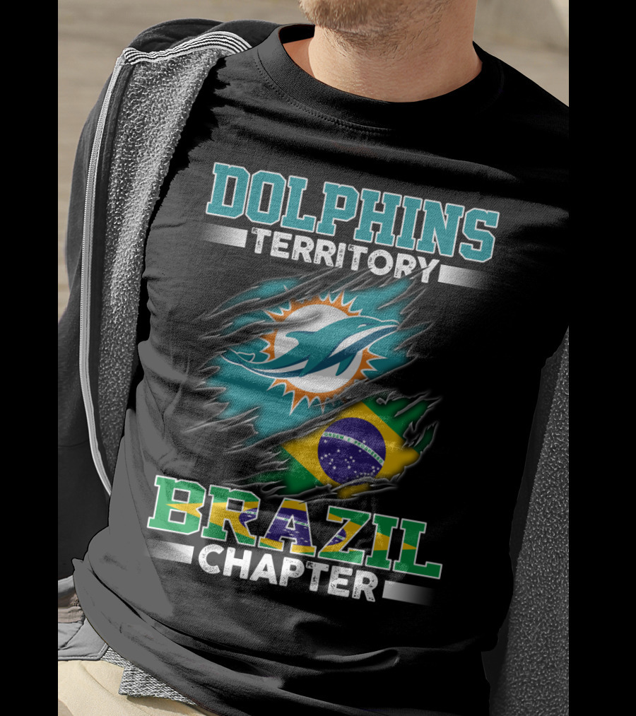 Dolphins Territory Brazil Chapter Flag T-Shirt