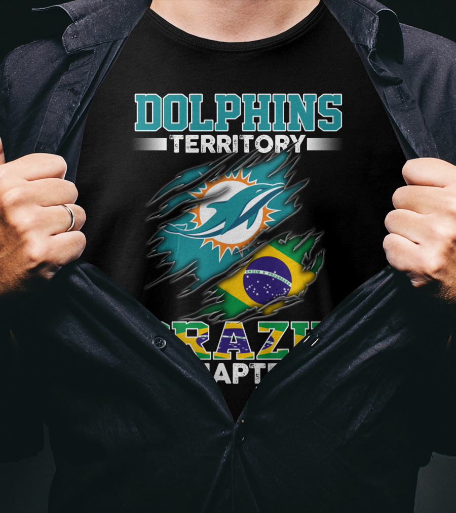 Dolphins Territory Brazil Chapter Flag T-Shirt