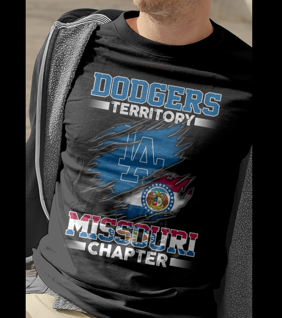 Dodgers Territory Missouri Chapter LA Missouri Flag T-Shirt