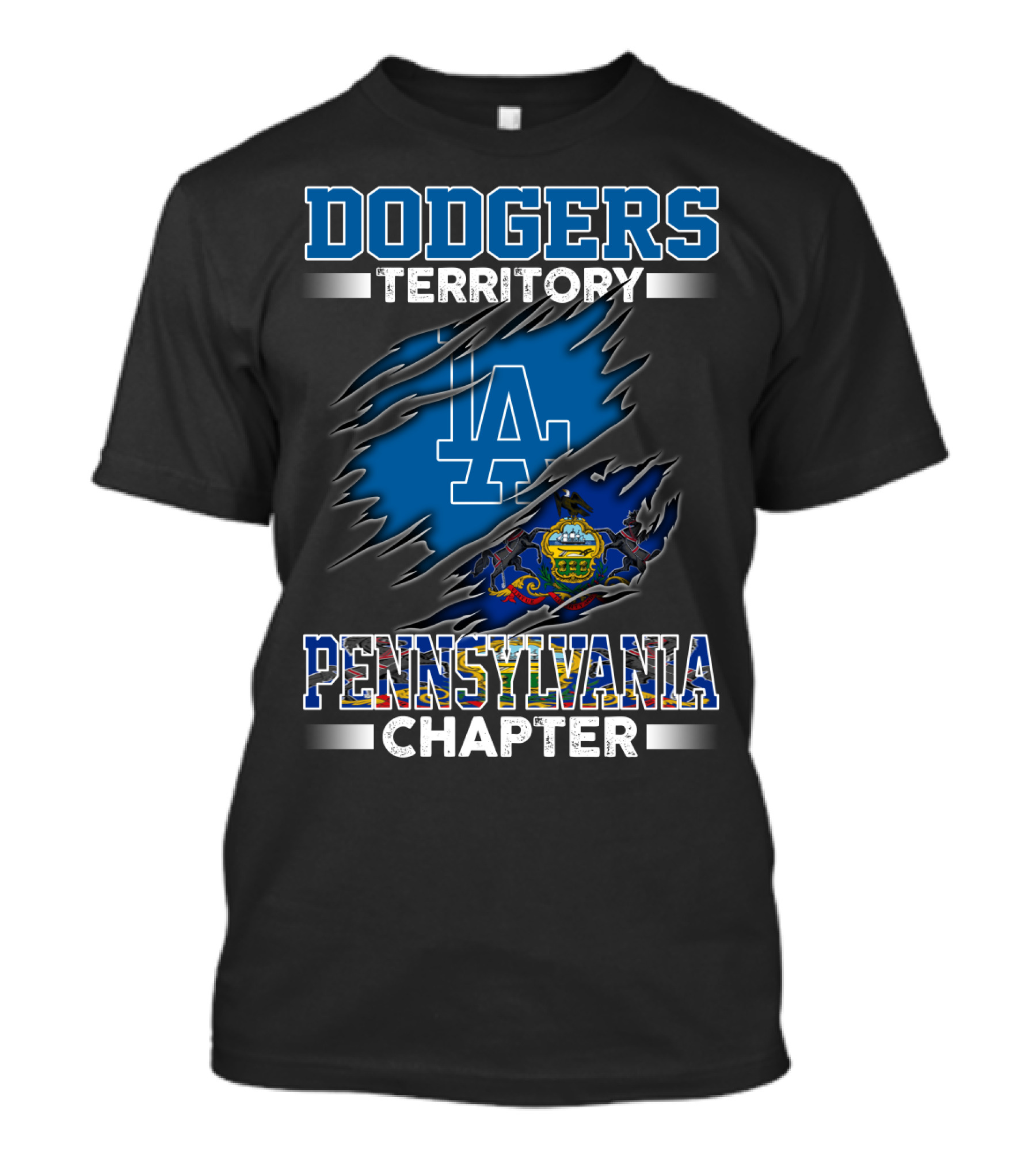 Dodgers Territory LA Logo Pennsylvania Chapter T-Shirt