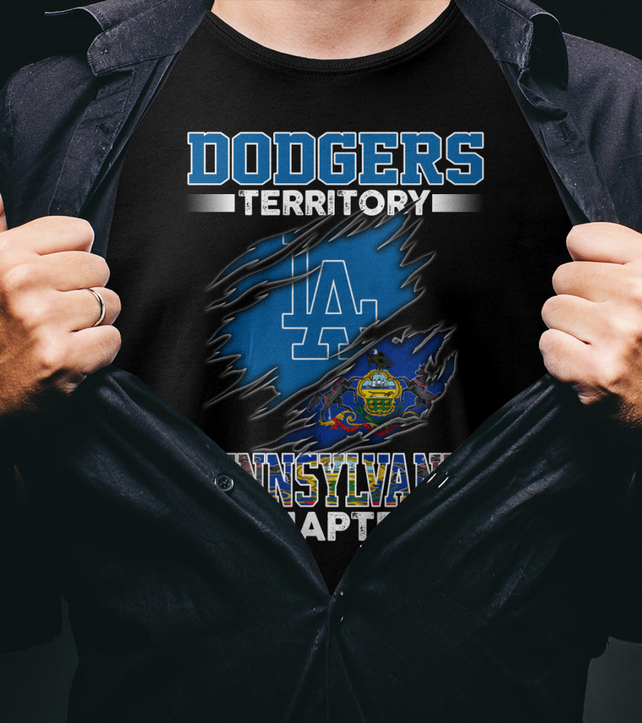 Dodgers Territory LA Logo Pennsylvania Chapter T-Shirt
