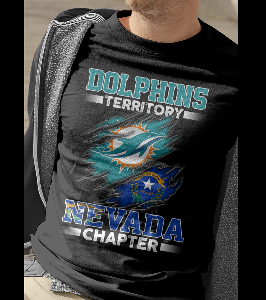 Dolphins Territory Nevada Chapter Battle Born T-Shirt
