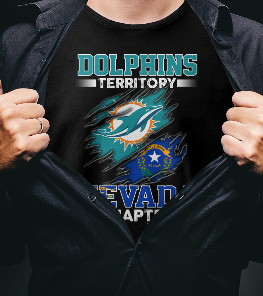 Dolphins Territory Nevada Chapter Battle Born T-Shirt