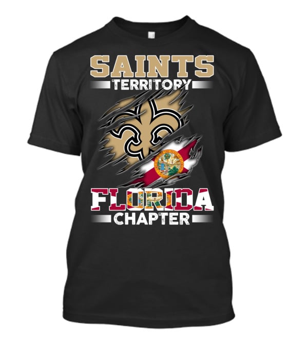 Saints Territory Florida Chapter State Seal And Symbols Torn T-Shirt