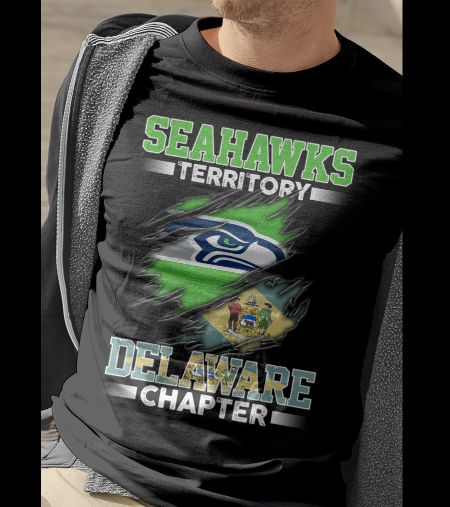 Seahawks Territory Delaware Chapter Flag T-Shirt