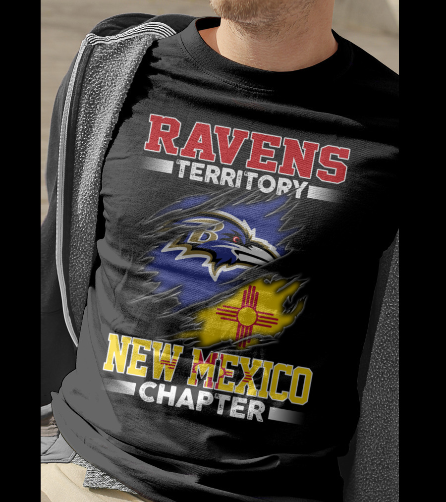 Ravens Territory New Mexico Chapter Ravens Logo Zia Symbol T-Shirt