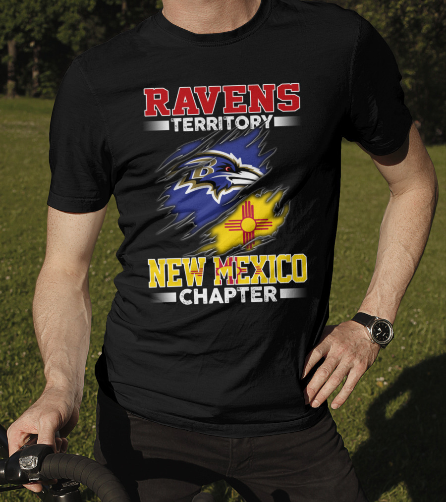 Ravens Territory New Mexico Chapter Ravens Logo Zia Symbol T-Shirt