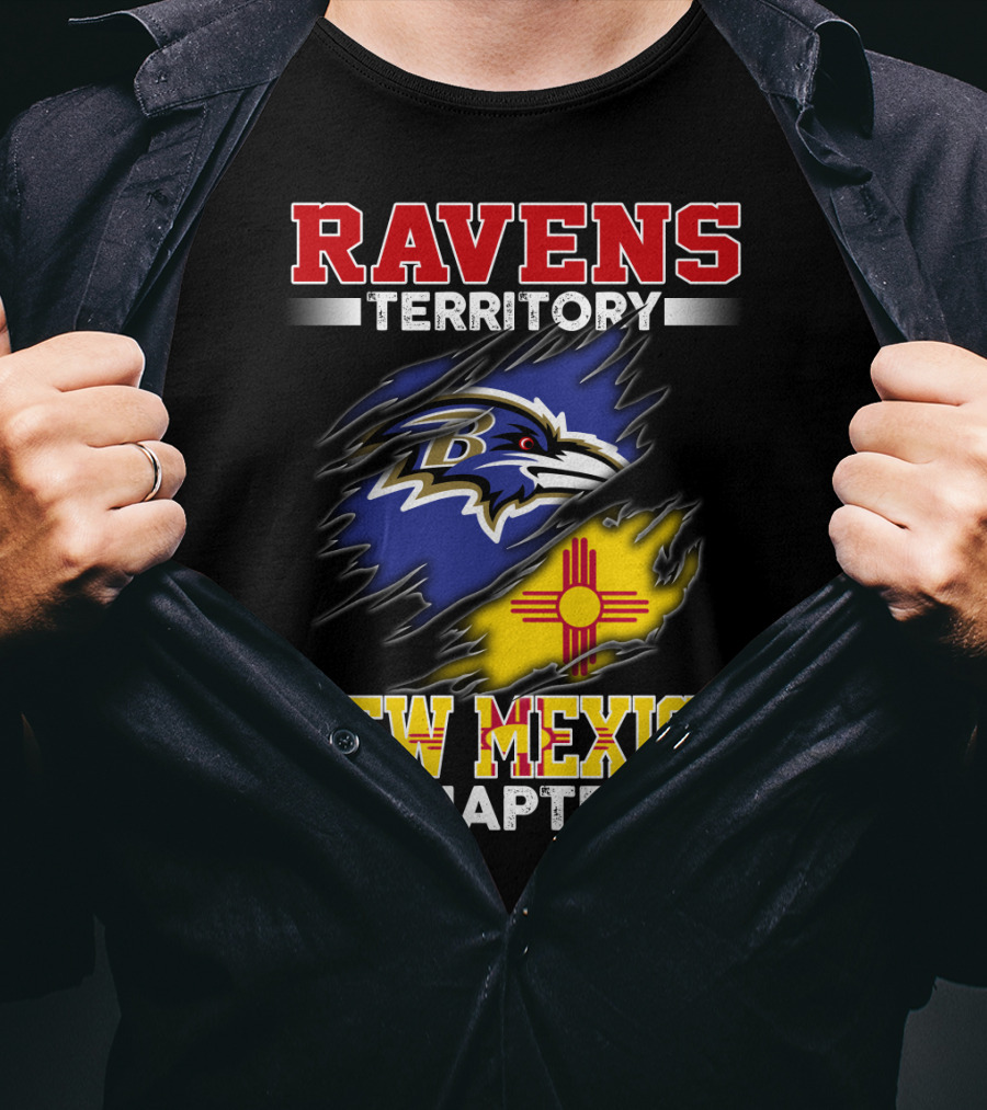 Ravens Territory New Mexico Chapter Ravens Logo Zia Symbol T-Shirt
