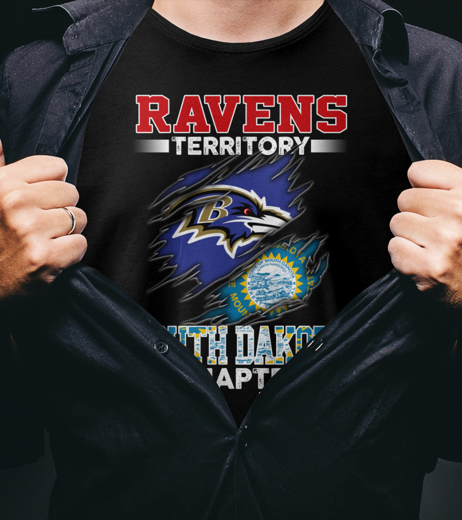 Ravens Territory South Dakota Chapter Baltimore Ravens Nfl Fan Zone T-Shirt