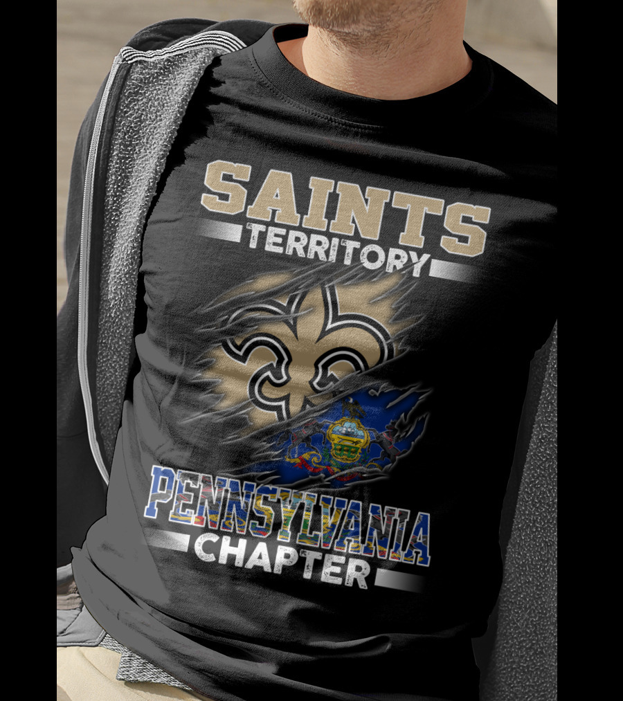 SAINTS Territory Pennsylvania Chapter Fleur-de-lis And State Seal T-Shirt