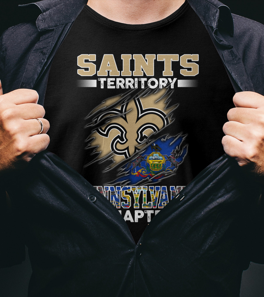 SAINTS Territory Pennsylvania Chapter Fleur-de-lis And State Seal T-Shirt