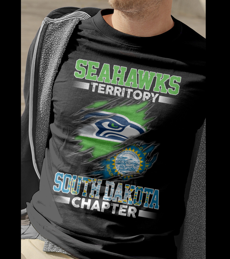 Seahawks Territory South Dakota Chapter Flag T-Shirt