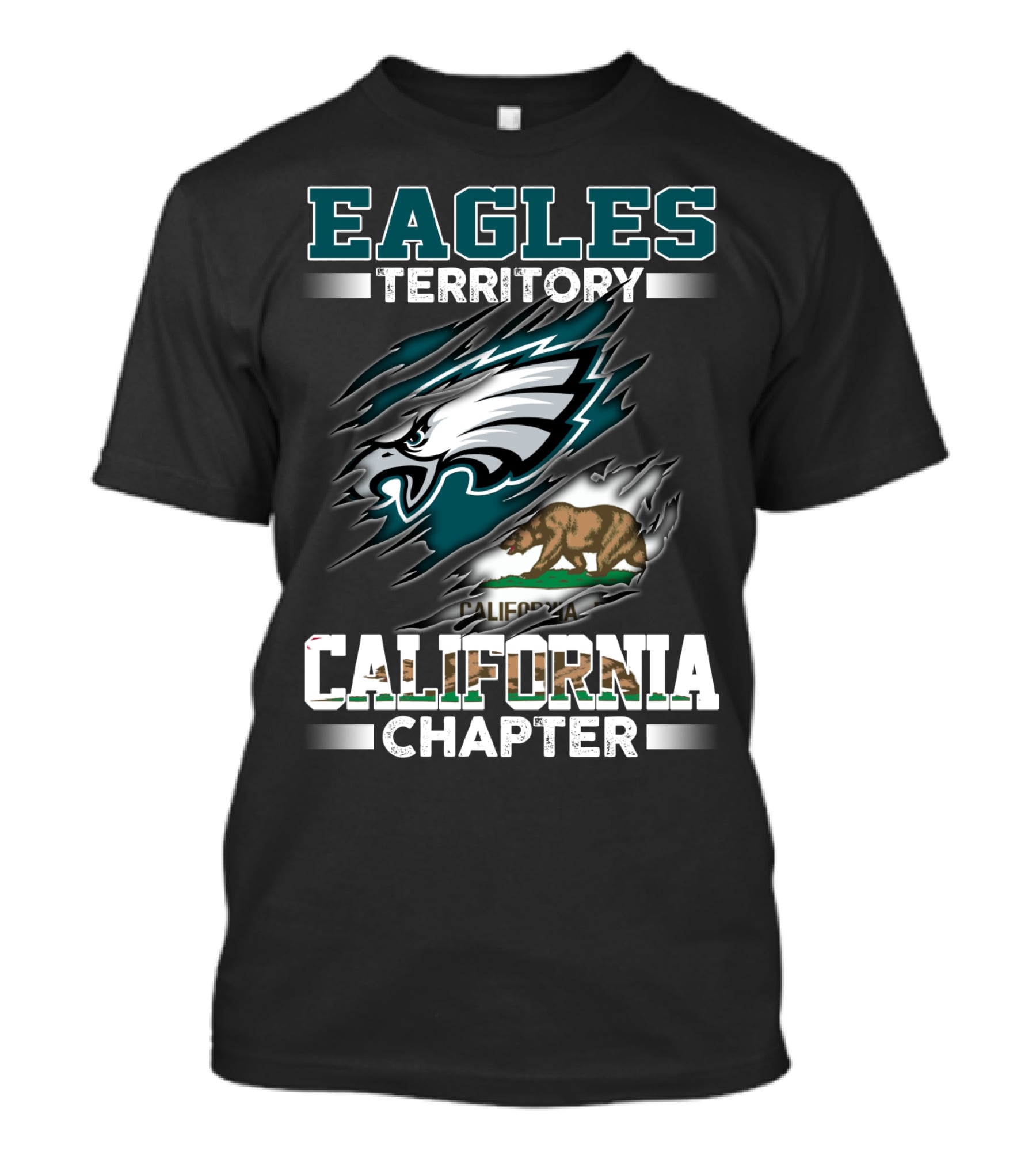 Eagles Territory California Chapter California Bear Flag Combo T-Shirt
