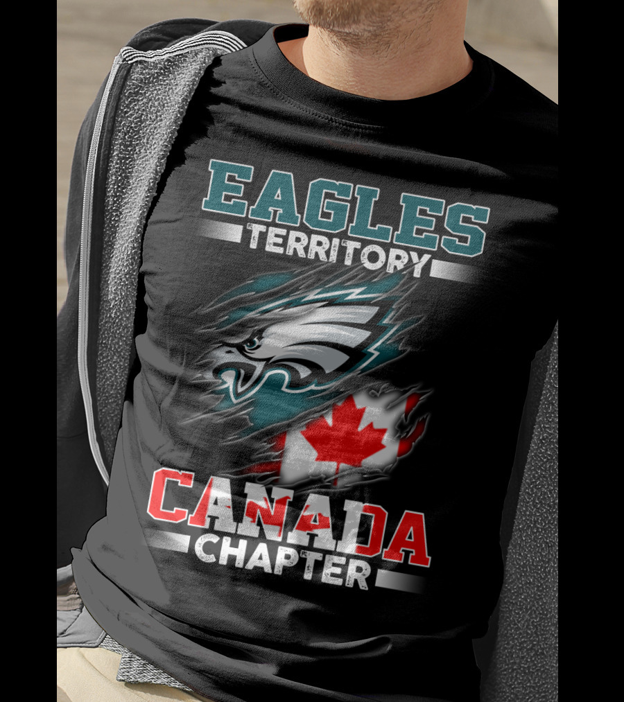 Eagles Territory Canada Chapter Maple Leaf T-Shirt