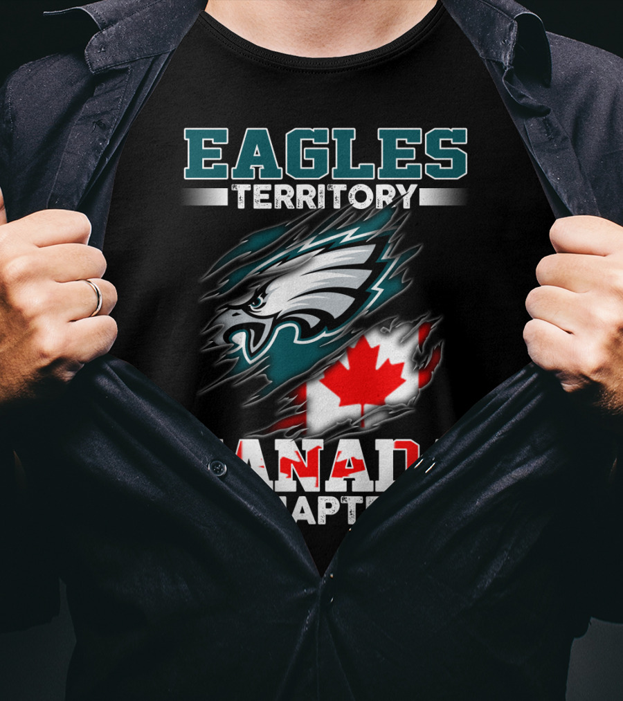 Eagles Territory Canada Chapter Maple Leaf T-Shirt