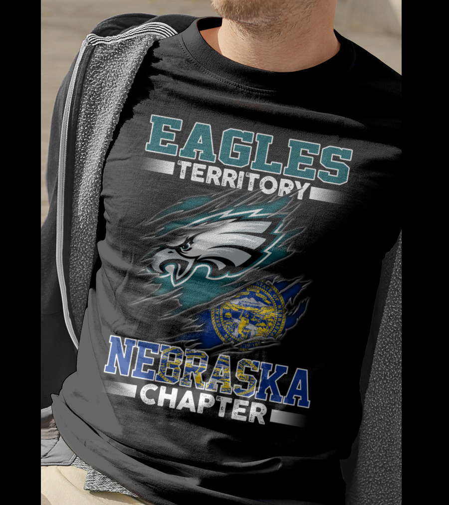 Eagles Territory Nebraska Chapter Bold Logo With Nebraska State Seal T-Shirt