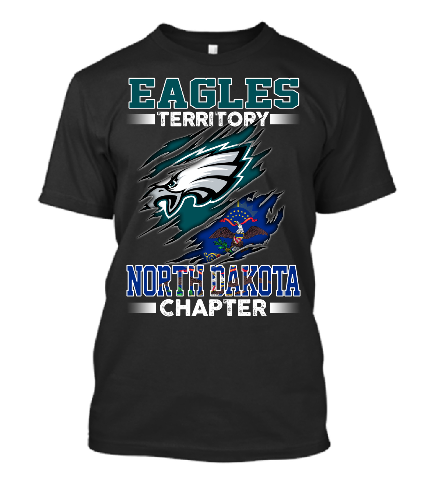 Eagles Territory North Dakota Chapter Flag T-Shirt