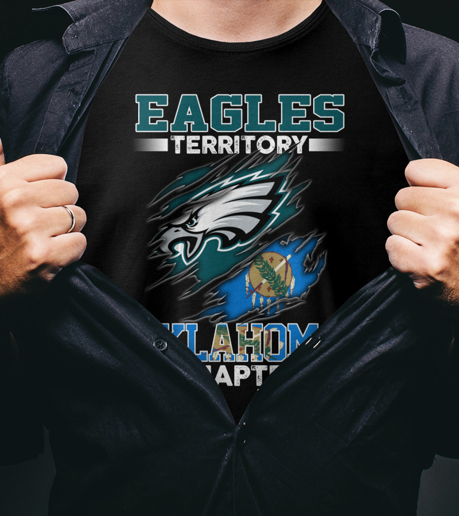 Eagles Territory Oklahoma Chapter Logo Flag Style T-Shirt